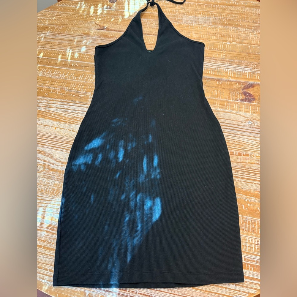 Wild Fable Black Mini Bodycon Dress | Black Ribbed Halter Mini Dress Size Small